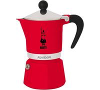 Rainbow Caffettiera 1 tazza rossa, Macchina per espresso rosso, 0,06 L, Alluminio, Termoplastica, Rosso, 140 mm, 6,2 cm