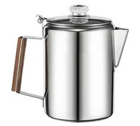Caffettiera - Caffettiera In Acciaio Inossidabile | Macchina Da Caffè Portatile Da Campeggio Dal Design Vintage | Bollitore Manuale Da 6 Tazze E 9 Tazze Per Riunioni Di Famiglia E All'aperto In