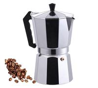 Caffettiera - Caffettiera manuale per fornelli, caffè espresso da campeggio in acciaio inossidabile | Caffettiera espresso con manico in gomma, caffettiera per cappucccino o latte