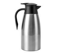 Caffettiera calda in acciaio inossidabile, dimora di caraffa isolata a vuoto 2L, caffettiera doppia in metallo per bevande calde e fredde per ufficio e casa