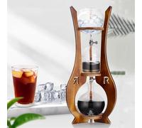 Caffettiera Cold Brew con doppia valvola e supporto in legno per uso domestico e ufficio