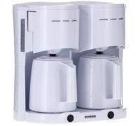 SEVERIN Caffettiera a filtro Duo con 2 caraffe thermos KA 9314 bianco