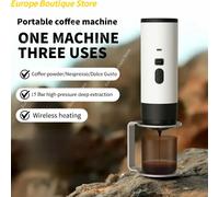Caffettiera elettrica portatile Macinacaffè a capsule 3 in 1 Caffettiera da viaggio con riscaldamento senza fili per campeggio in auto e in casa Standard board 4