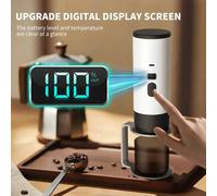 Caffettiera elettrica portatile Macinacaffè a capsule 3 in 1 Caffettiera da viaggio con riscaldamento senza fili per campeggio in auto e in casa Champagne