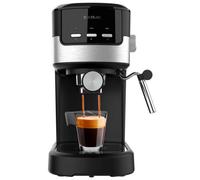 Cecotec Macchina da Caffè Espresso Compact Power Espresso 20 Pecan 1100 W, 20 bar, sistema Thermoblock, vaporizzatore orientabile, braccio portafiltri con doppia uscita e 2 filtri, 1,25 litri