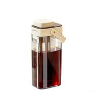 Caffettiera fredda da 1000 ml, con filtro a rete sottile staccabile e guarnizione sicura per preparare tè freddo e bevande (colore caffè)