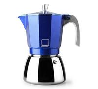 IBILI - Macchina per caffè espresso Elba Blue, 6 tazze, 300 ml, Alluminio pressofuso, Base in acciaio inossidabile, Adatto per induzione