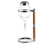 Caffettiera Ice Drip Con Imbuto Doppio Vetro Supporto Legno