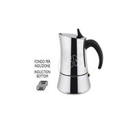 Ilsa Elly Caffettiera Espresso per Induzione, Acciaio Inox 18/10 , Argento, 6 tazze