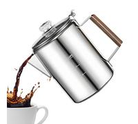 Caffettiera in acciaio - macchina per percolatori vintage | Strumento di preparazione del caffè commerciale compatto, di birra portatile per famiglia, amici, camper, viaggi, l