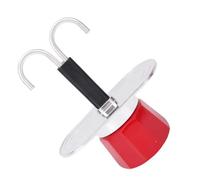 Caffettiera in alluminio per uso alimentare con due, Red | Camera inferiore realizzata a mano e modellata in sabbia, finitura a mais, forma portatile