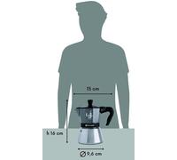 CAFFETTIERA INDUZIONE MOKA 3-6 TAZZE ALLUMINIO MACCHINETTA CAFFE' ESPRESSO