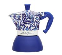 Bialetti, Moka Induction D&G Blue Mediterraneo, Caffettiera per Induzione, Allum