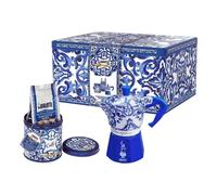 Caffettiera Italiana Bialetti Dolce&Gabbana Moka Express 3 tazze blu con caffè incluso
