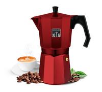 Cecotec Caffettiera Moka Express Mokclassic 900 Red. Caffettiera in Alluminio, Per ogni tipo di Cucina, 9 Tazze di Caffè, Guarnizione in Silicone, Manico Ergonomico e Termoresistente, Filtro