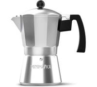 Caffettiera Italiana Mini Moka 9 Tazze Argento