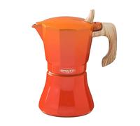 Caffettiera Italiana Oroley Petra Arancio Alluminio 9 Tazze
