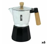 Caffettiera Italiana Quttin Legno Alluminio 12 Tazze [6 Unità]