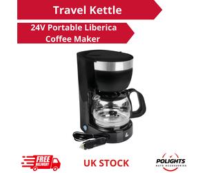 Caffettiera Liberica Portatile, Bollitore da Viaggio 300W per Camion, Furgone...