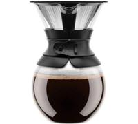 Caffettiera manuale Bodum Pour Over 1,0 L nera con filtro inox