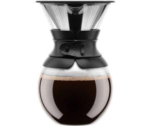 Caffettiera manuale Bodum Pour Over 1,0 L nera con filtro inox