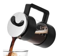 Caffettiera manuale da 963,9 g, caraffa in borosilicato, filtro a doppio schermo, portatile per campeggio, cucina o uso in viaggio, caffettiera riutilizzabile per una ricca estrazione