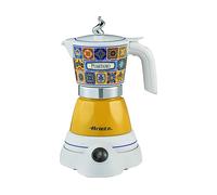 Ariete 1358/1P Moka Aroma Positano, Moka elettrica, 400W, 2/4 tazze, Cordless, Spegnimento automatico, Mantenimento temperatura