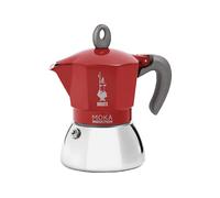 Bialetti Macchina Caff Caffettiera Moka 6 Tazze colore Rosso - 0004833 Moka Induction
