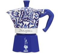 Caffettiera Moka Express Mediterranea Blu Bialetti Dolce&Gabbana 6 Tazze Induzione