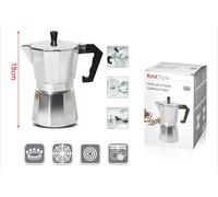 Caffettiera Moka in Alluminio 6 Tazze Alta 18cm Scopri il piacere di un