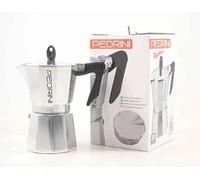 Caffettiera Moka in Alluminio Express Brillantata Manico Nero Mezza Tazza 1/2 Tz