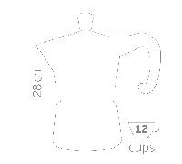 CAFFETTIERA 12 TZ TAZZA FOREVER MISS MOKA PRESTIGE DESIGN CLASSICO