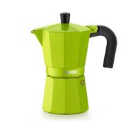 Monix Lima, caffettiera italiana, da 3 tazze, in alluminio, verde, 9 cm