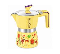 CAFFETTIERA MOKA PEDRINI 3 tazze FRIDA KAHLO Giallo 02CF161