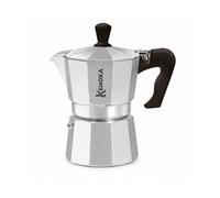 CAFFETTIERA MOKA S/MARCA KMCF3TZ 3 Tazze Alluminio, Compatibile Gas, Valvola di sicurezza