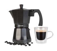 CAFFETTIERA MOKA WECOOK! Luccia - 6 tazze, alluminio, manico bakelite, compatibile con piani a gas e induzione