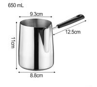 Caffettiera multifunzione in acciaio inox per scaldare il latte e fondere il cioccolato, facile da cucinare (600 ml)