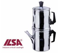 ILSA Caffettiera Napoletana Diamante in alluminio tazze 1-2 - argento metallo 00060010AN