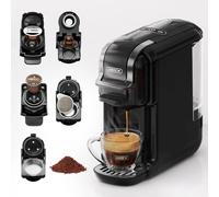 Caffettiera Nespresso capsule express portatile HiBREW H2B, caffettiera multicapsule 5 in 1, pressione 19 bar, serbatoio da 600 ml, compatibile con capsule DG/Nes/K-cup/ESE/caffè macinato, arresto