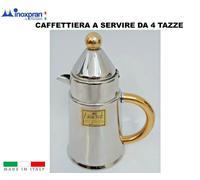 CAFFETTIERA OPERA A SERVIRE IN ACCIAIO INOX 18/10 INOXPRAN 4 TAZZE MADE IN ITALY