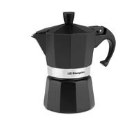 Caffettiera Orbegozo KFN 310 in Alluminio Nero - Prepara 3 Tazze di Caffè in Pochi Secondi - Manico ergonomico per una Maggior