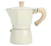 Caffettiera ottagonale in alluminio, macchinetta per caffè da casa e bar, caffettiera espresso di colore giallo chiaro con manico ergonomico, compatibile con fornelli a gas e (Seiko No. 3 vaso 150ML
