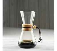 Caffettiera per caffè in vetro resistente al calore 3 tazze contate, barista per caffè caldo Chemex Coffee Pot (Colore : 500 ml wooden handle)