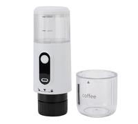 Caffettiera Portatile, Macchina da caffè Portatile a Pressione Stabile Ricaricabile in Metallo ABS di Tipo C per il Campeggio (WHITE)