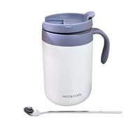 Caffettiera portatile, set di tazze da caffè da viaggio in acciaio inossidabile con gocciolatore a doppia rete isolato sotto vuoto per zaino in spalla da ufficio in campeggio (Bianco (confezione da