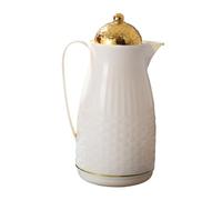 Caffettiera smaltata da 1 litro, bollitore per piano cottura, per acqua bollente, cucina, ristorante, fuoco, campeggio, motivo intrecciato