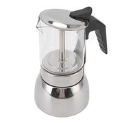 Caffettiera, Stile Classico Italiano per la Casa e il Bar, Acciaio Inossidabile e Vetro, Set da 3 Pezzi (300ML)