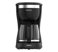 Taurus Verona 12 680 W 1250 ml Intense Flavour Tech, piastra riscaldante, filtro permanente lavabile, caraffa in vetro antigoccia, design compatto nero opaco, BPA Free