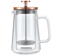 Caffettiera/Tè a pressa francese da 0,35 l, colore oro rosa, KLAUSBERG KB-7723
