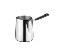 Caffettiera turca in acciaio inox, per sciogliere cioccolato e riscaldare salse, con comodo foro per appendere e beccuccio a prova di fuoriuscite per un facile utilizzo (350 ml)